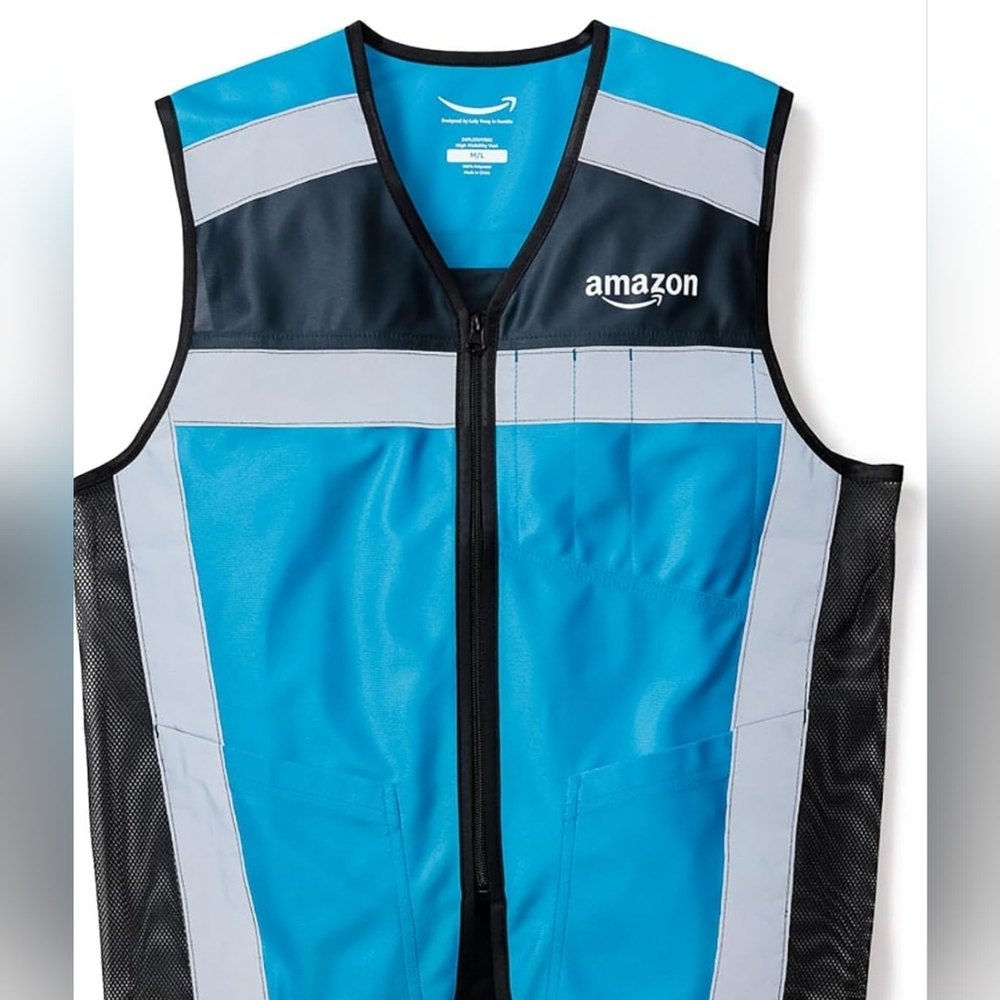 *5 PACK* Amazon DSP/Flex Driver Hi Vis Zip Up Outer Vest XS/S